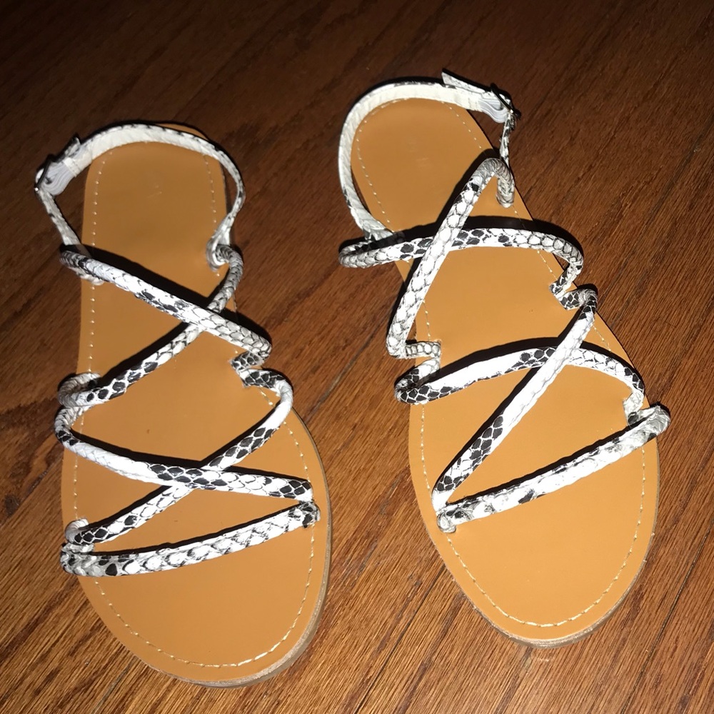 Snake Skin Sandals 🤍